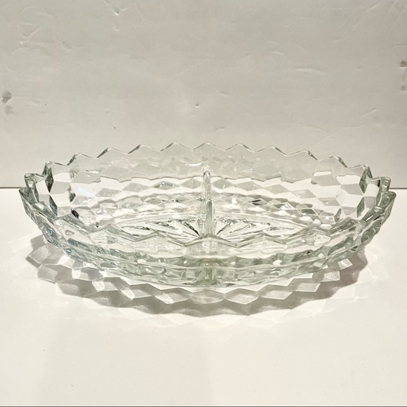 Vintage fostoria America 2 part oval relish dish 10 x 7 - Picture 2 of 4